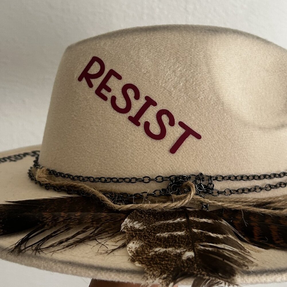 Custom Boho Hat Look what you made me do - RESIST